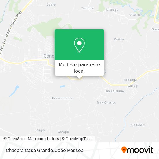 Chácara Casa Grande mapa