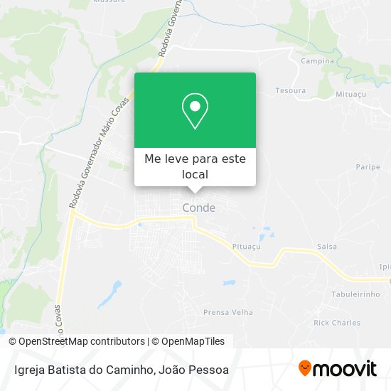 Igreja Batista do Caminho mapa