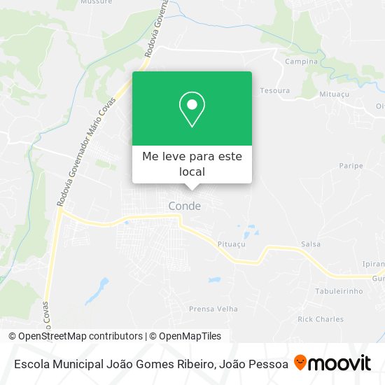 Escola Municipal João Gomes Ribeiro mapa