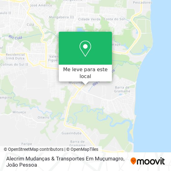 Alecrim Mudanças & Transportes Em Muçumagro mapa