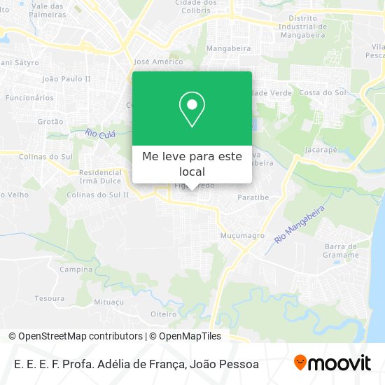 E. E. E. F. Profa. Adélia de França mapa
