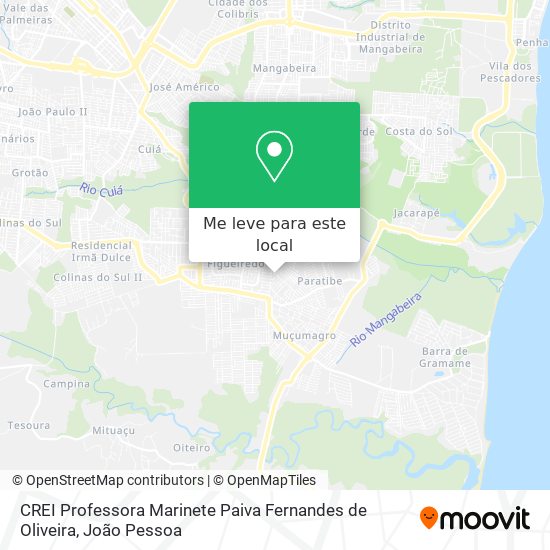 CREI Professora Marinete Paiva Fernandes de Oliveira mapa