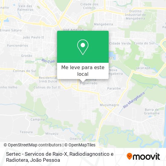 Sertec - Servicos de Raio-X, Radiodiagnostico e Radiotera mapa