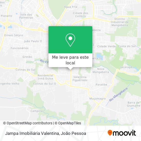 Jampa Imobiliária Valentina mapa