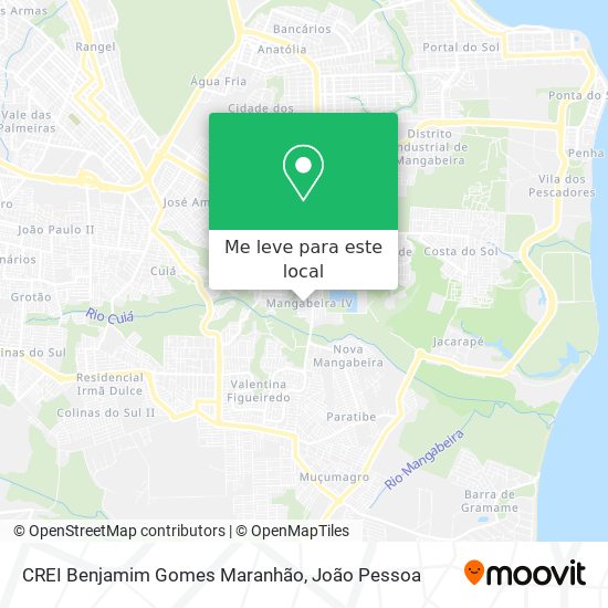 CREI Benjamim Gomes Maranhão mapa