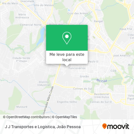J J Transportes e Logistica mapa