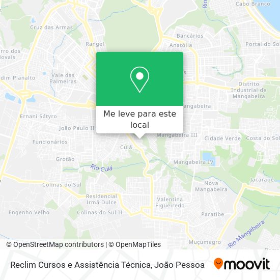 Reclim Cursos e Assistência Técnica mapa