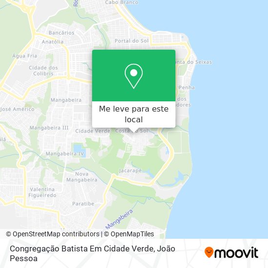 Congregação Batista Em Cidade Verde mapa