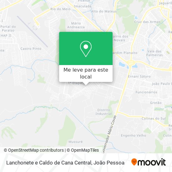 Lanchonete e Caldo de Cana Central mapa