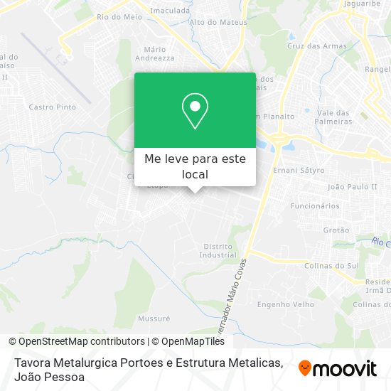 Tavora Metalurgica Portoes e Estrutura Metalicas mapa