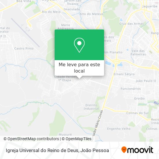 Igreja Universal do Reino de Deus mapa