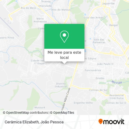 Cerâmica Elizabeth mapa