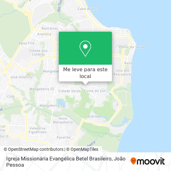 Igreja Missionária Evangélica Betel Brasileiro mapa