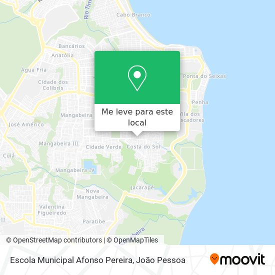 Escola Municipal Afonso Pereira mapa