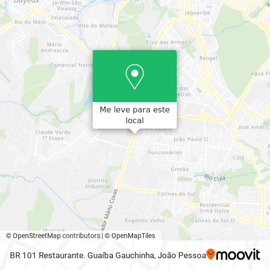 BR 101 Restaurante. Guaíba Gauchinha mapa