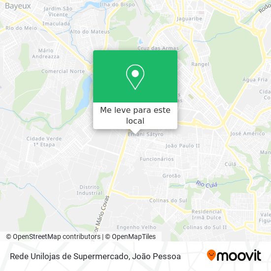 Rede Unilojas de Supermercado mapa