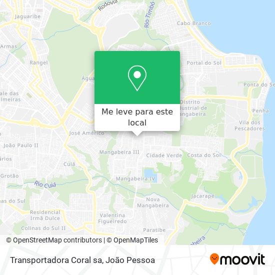 Transportadora Coral sa mapa