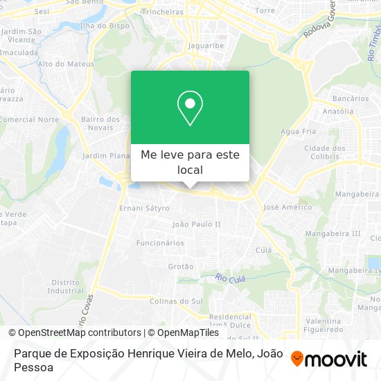 Parque de Exposição Henrique Vieira de Melo mapa