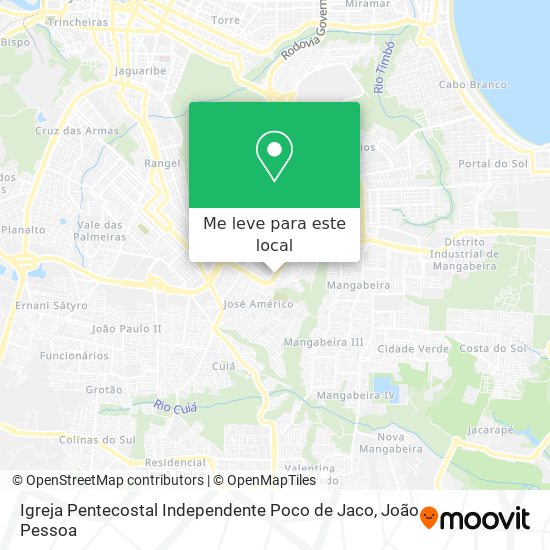 Igreja Pentecostal Independente Poco de Jaco mapa