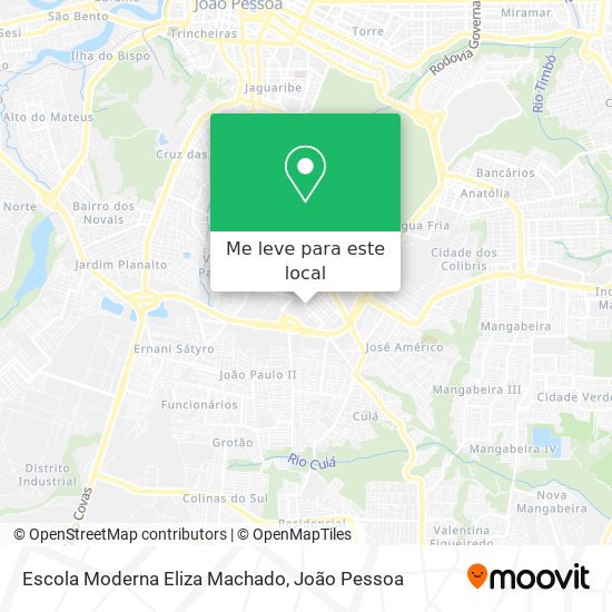 Escola Moderna Eliza Machado mapa