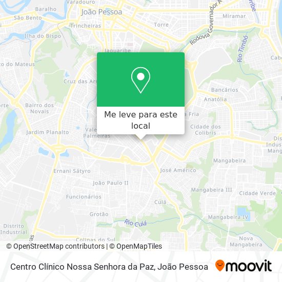 Centro Clínico Nossa Senhora da Paz mapa