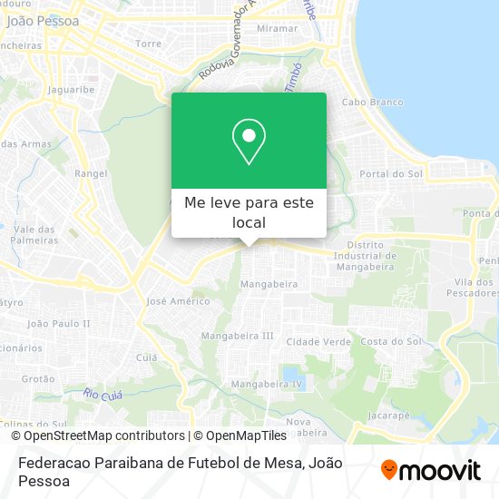 Federacao Paraibana de Futebol de Mesa mapa