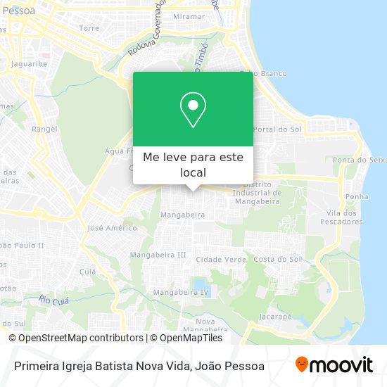 Primeira Igreja Batista Nova Vida mapa