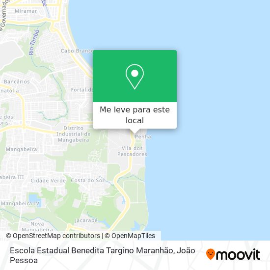 Escola Estadual Benedita Targino Maranhão mapa