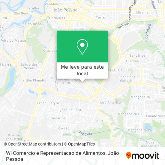 Wl Comercio e Representacao de Alimentos mapa