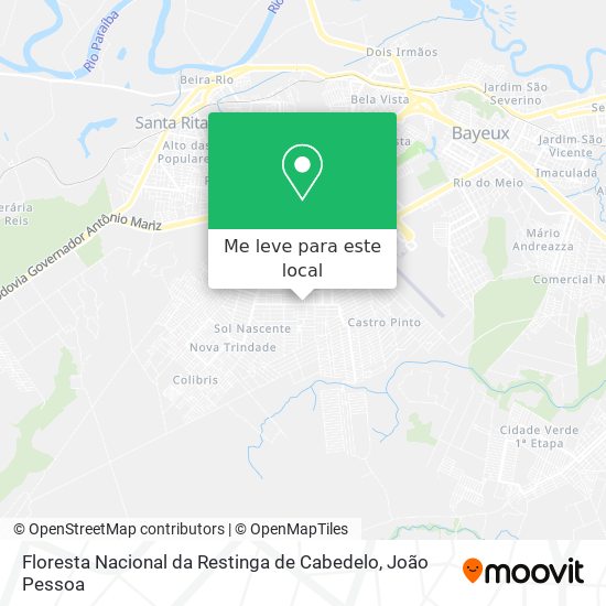 Floresta Nacional da Restinga de Cabedelo mapa