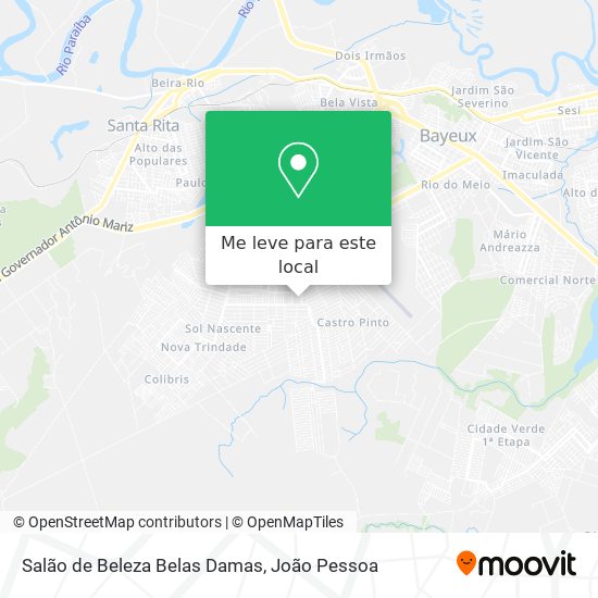 Salão de Beleza Belas Damas mapa