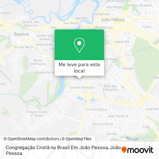 Congregação Cristã no Brasil Em João Pessoa mapa