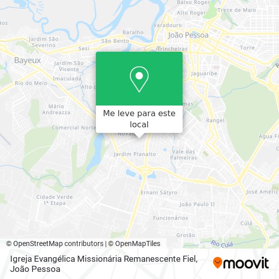 Igreja Evangélica Missionária Remanescente Fiel mapa