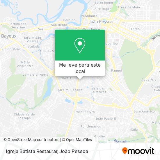 Igreja Batista Restaurar mapa