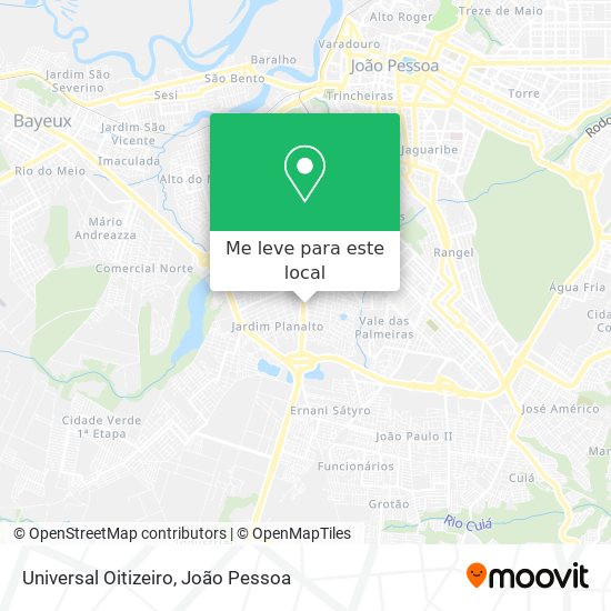 Universal Oitizeiro mapa