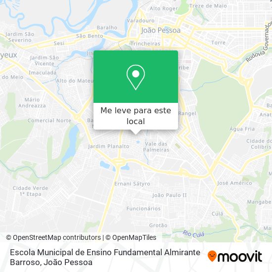 Escola Municipal de Ensino Fundamental Almirante Barroso mapa