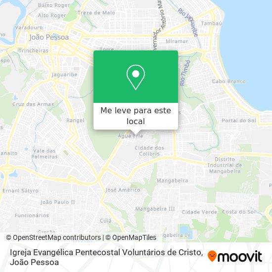 Igreja Evangélica Pentecostal Voluntários de Cristo mapa