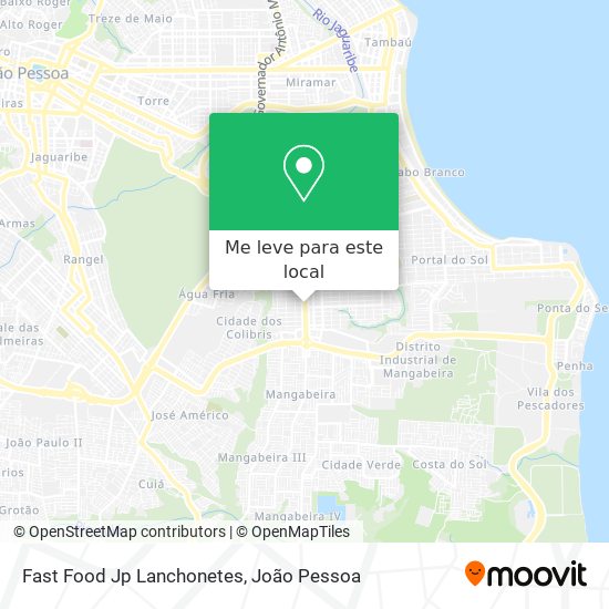 Fast Food Jp Lanchonetes mapa