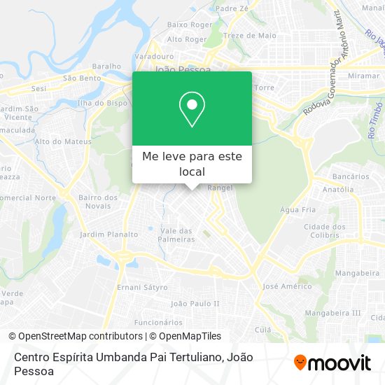 Centro Espírita Umbanda Pai Tertuliano mapa