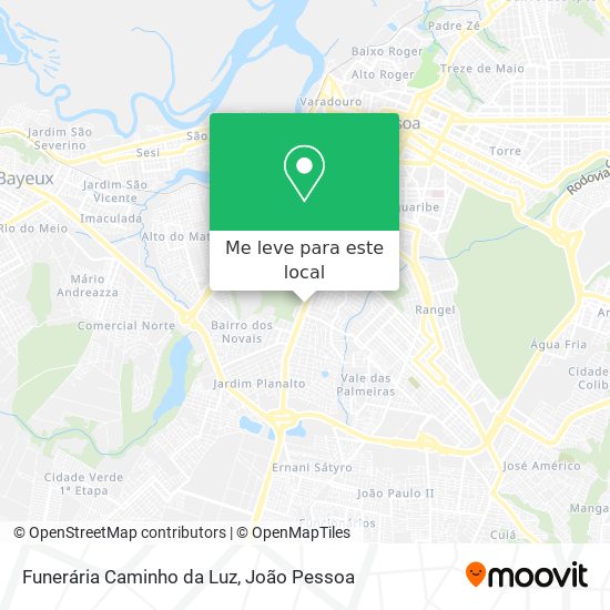 Funerária Caminho da Luz mapa