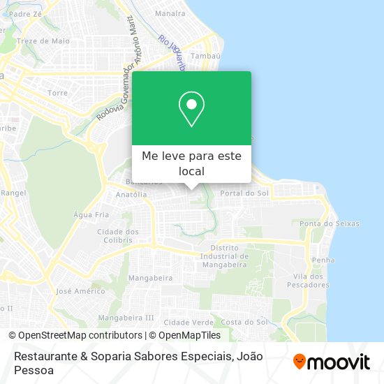 Restaurante & Soparia Sabores Especiais mapa