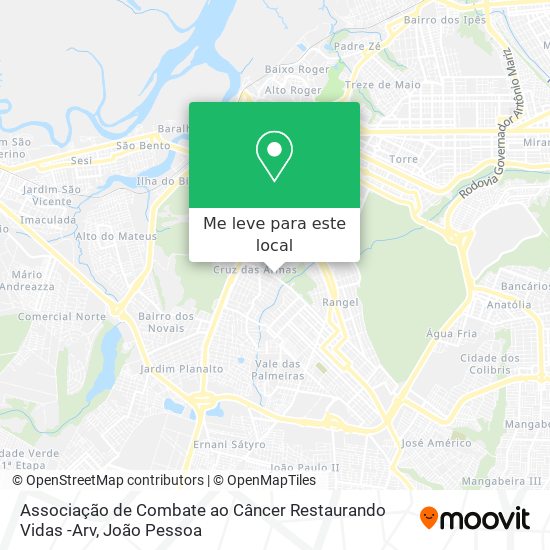 Associação de Combate ao Câncer Restaurando Vidas -Arv mapa