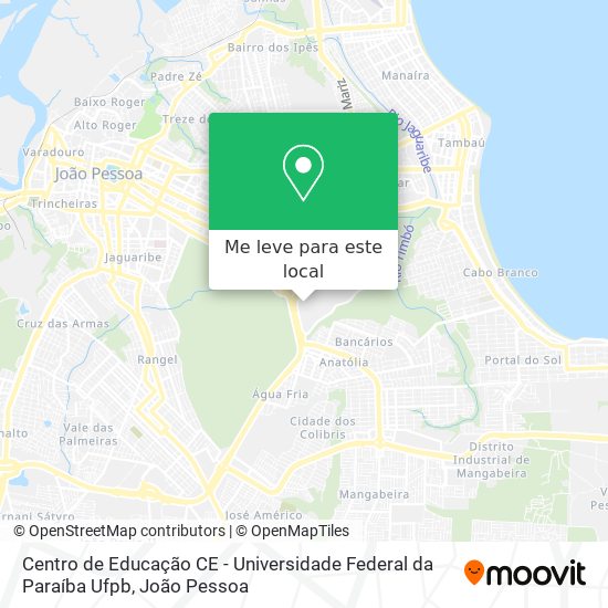 Centro de Educação CE - Universidade Federal da Paraíba Ufpb mapa
