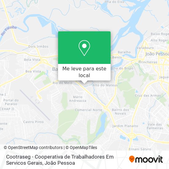 Cootraseg - Cooperativa de Trabalhadores Em Servicos Gerais mapa