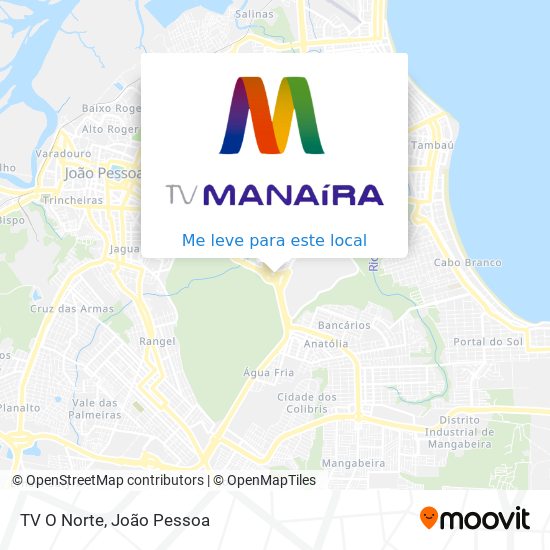 TV O Norte mapa