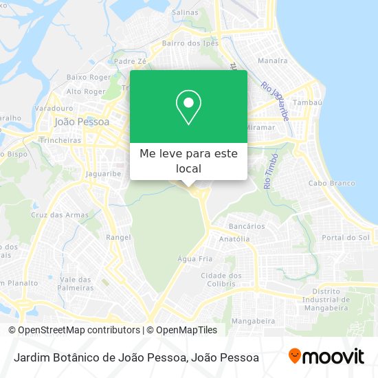 Jardim Botânico de João Pessoa mapa