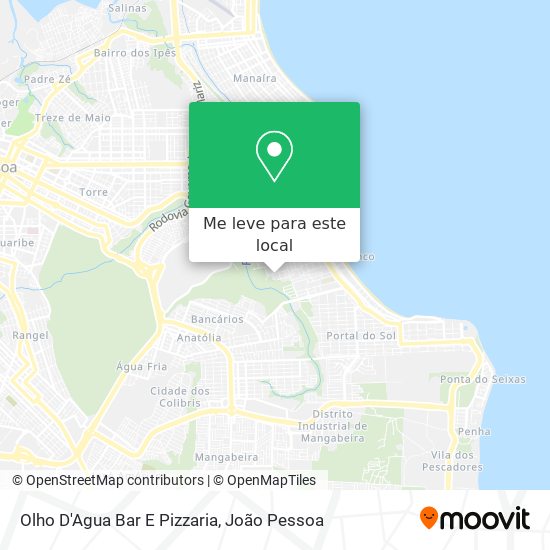 Olho D'Agua Bar E Pizzaria mapa