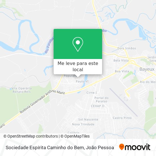 Sociedade Espírita Caminho do Bem mapa