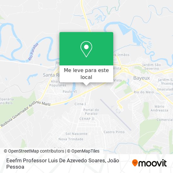 Eeefm Professor Luis De Azevedo Soares mapa