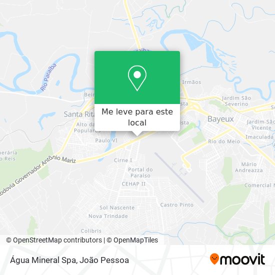 Água Mineral Spa mapa